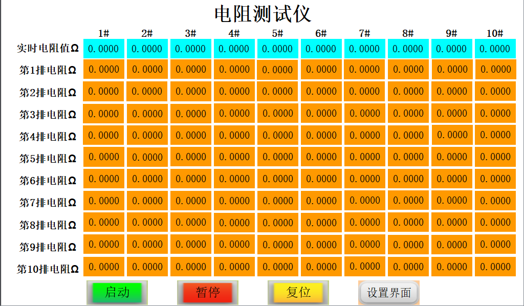 电子烟测试设（shè）备（bèi）操（cāo）作页面